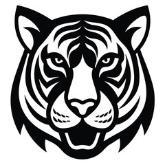 siberian tiger head vector icon