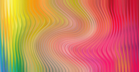 Wavy rainbow gradient background with textured lines