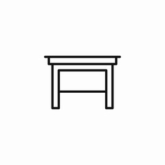 simple wooden table icon sign vector
