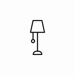 standing floor lamp icon sign vector