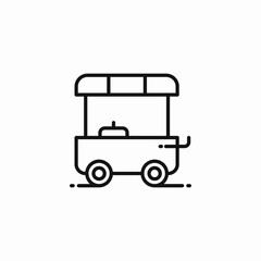 street food stall icon sign vector