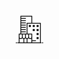 urban city buildings icon sign vector