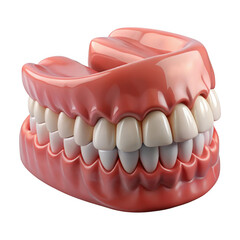 Fototapeta premium 3d realistic dentures model high quality dental anatomy render transparent background