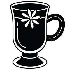 mulled wine mug vector icon