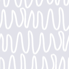 Seamless Grunge Wave Brush Stroke Pattern Vector Background for Hand Painted Abstract Modern Design