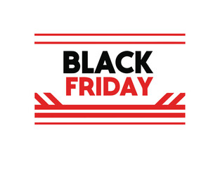 Obraz premium Bold Black Friday sale advertisement in black and red color scheme
