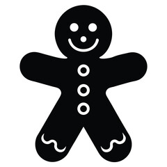 gingerbread cookie vector icon