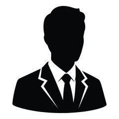 Professional business person silhouette icon representing career and corporate identity silhouette