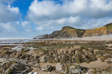 Sandymouth beach after the storm