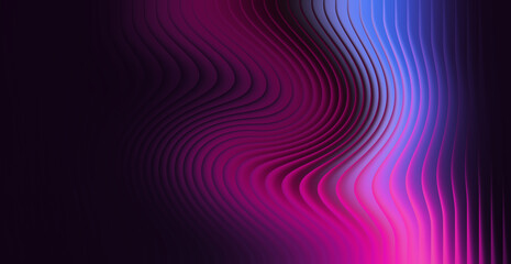 Obraz premium Abstract background with flowing wavy lines in pink and blue gradient