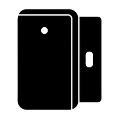 Schematic representation of a modern electronic device, phone or tablet, in minimalist style