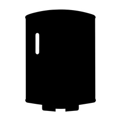 Black silhouette of a soap or sanitizer dispenser with a viewing window