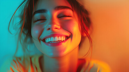 Fototapeta premium Beautiful smile, happiness