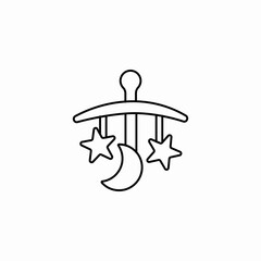 baby nursery mobile icon sign vector