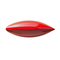 Stylish red oblong sculpture on display in a modern art gallery showcasing contemporary design and creativity
