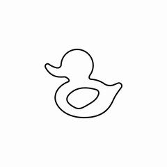 yellow rubber duck icon sign vector