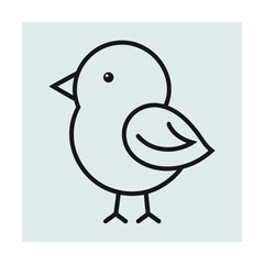 Baby bird outline