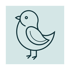 Baby bird outline
