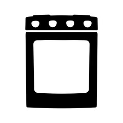Fototapeta premium A simple black and white drawing of a kitchen oven for cooking