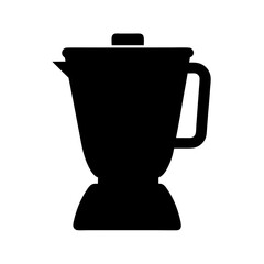 Minimalist blender silhouette representing kitchen appliance and food preparation concept