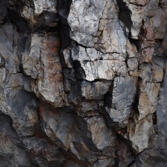 Detailed Rock Formation: A close-up view of an aged rock face, revealing intricate patterns, textures, and color variations that speak of geological history and the enduring power of nature. 