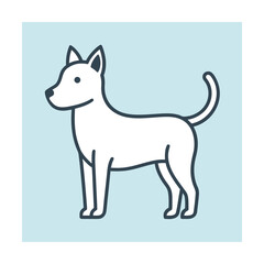 White dog outline