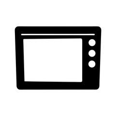 Simple vector illustration of a microwave oven with three white dials