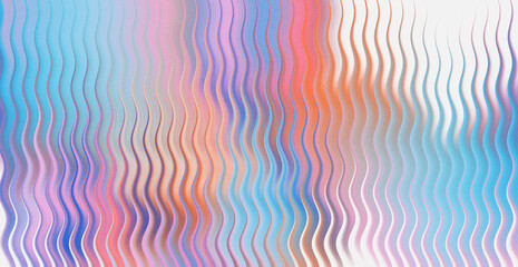 Pastel wavy lines with pink, blue, and orange colors on white background