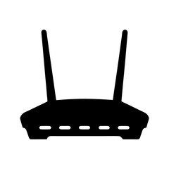 Fototapeta premium Wireless router symbol for wifi connectivity, internet access, and network configuration