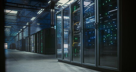 Wide view of data center.