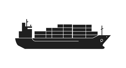 Obraz premium a large cargo ship filled with containers at sea