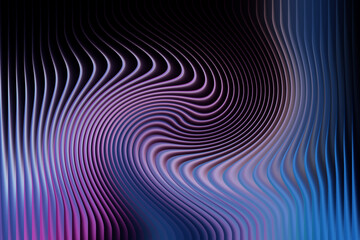 Illustration of abstract swirling background with vertical lines and color