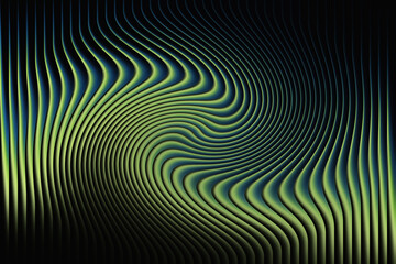 Abstract swirling lines with green and blue gradient effect