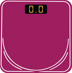 Bathroom Weighing Scale Color Vector Design