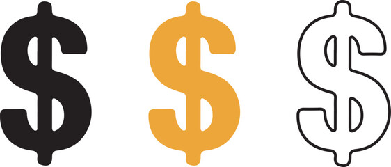 dollar icon set,dollar yellow vector,black dollar icon,dollar outline icon,usd sign,dollar sign