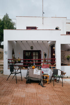 Eclectic Housefront with Spiritual Altar in Southern Spain