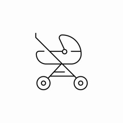 baby stroller transport icon sign vector