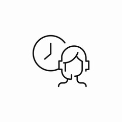 customer service schedule icon sign vector