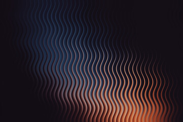 Wavy abstract ribbed texture with gradient light and shadow