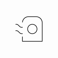 hand dryer airflow icon sign vector