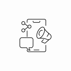 mobile promotion share icon sign vector