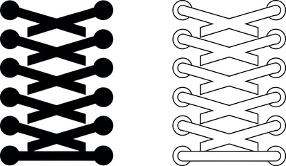 Diagram of Shoe Lacing Patterns Cross Lace vs. Standard