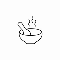 steaming hot soup icon sign vector