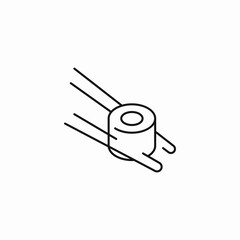 sushi with chopsticks icon sign vector