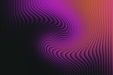 Abstract swirling lines in purple and orange gradient background
