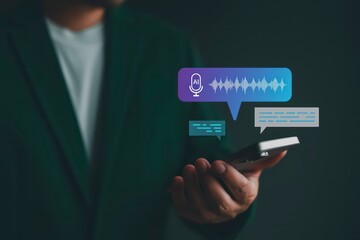 Artificial intelligence voice recognition and chatbot conversation interface on smartphone