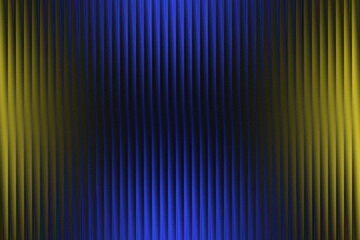 Abstract background with vertical blue and yellow ribbed texture