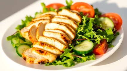 grilled chicken breast with vegetables