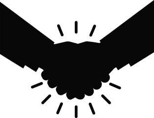 Business Partnership and Agreement Handshake Icon – Representing Collaboration, Trust, and Successful Corporate Deals