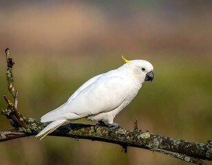 White cockatoo perched on a branch